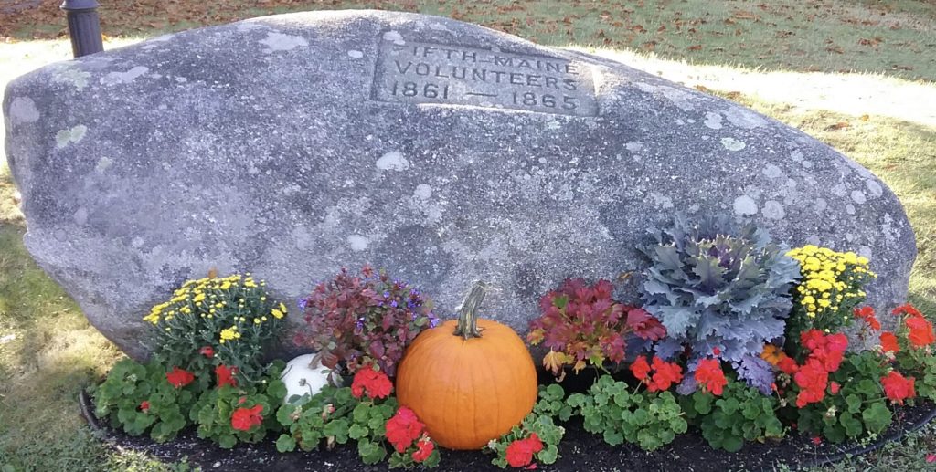 Thomas Ward and the Fifth Maine Memorial Boulder